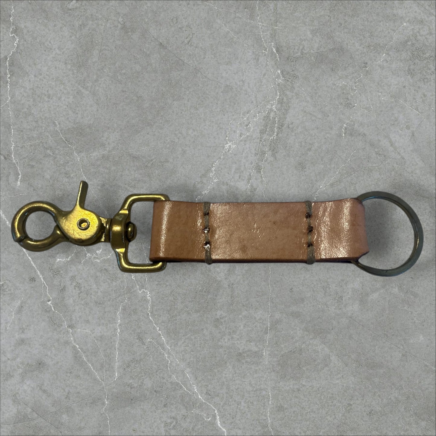 Naked & Famous Cordovan Leather Keychain