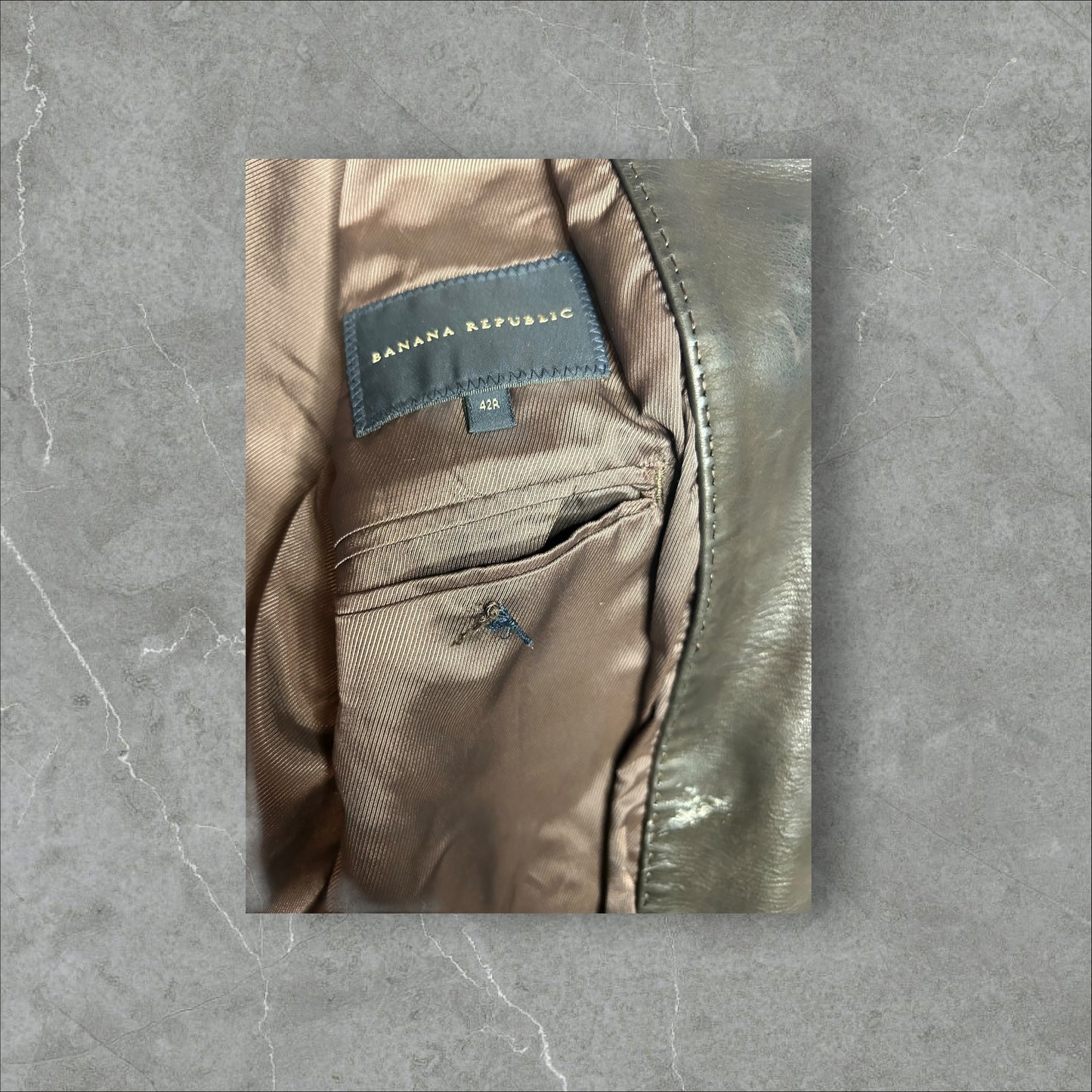 Banana Republic Chocolate Leather Blazer (Size 42)