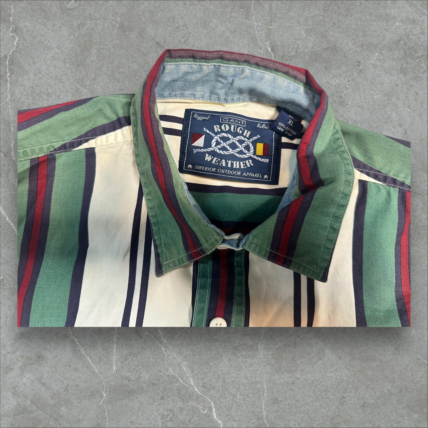 Gant ‘Rough Weather’ Striped Long Sleeve Button Down (XL)