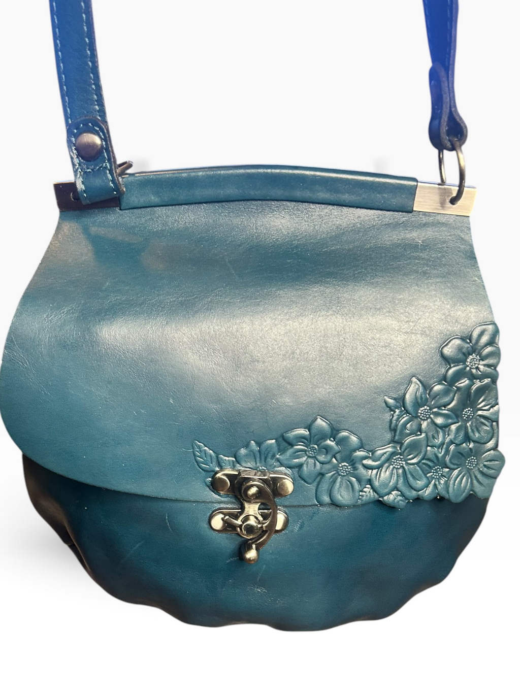 Patricia Nash Teal Leather Crossbody