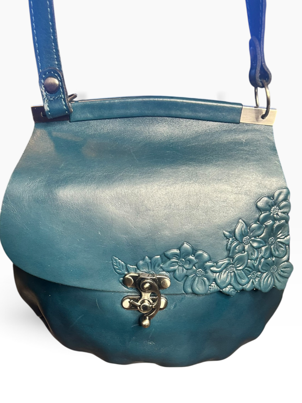 Patricia Nash Teal Leather Crossbody