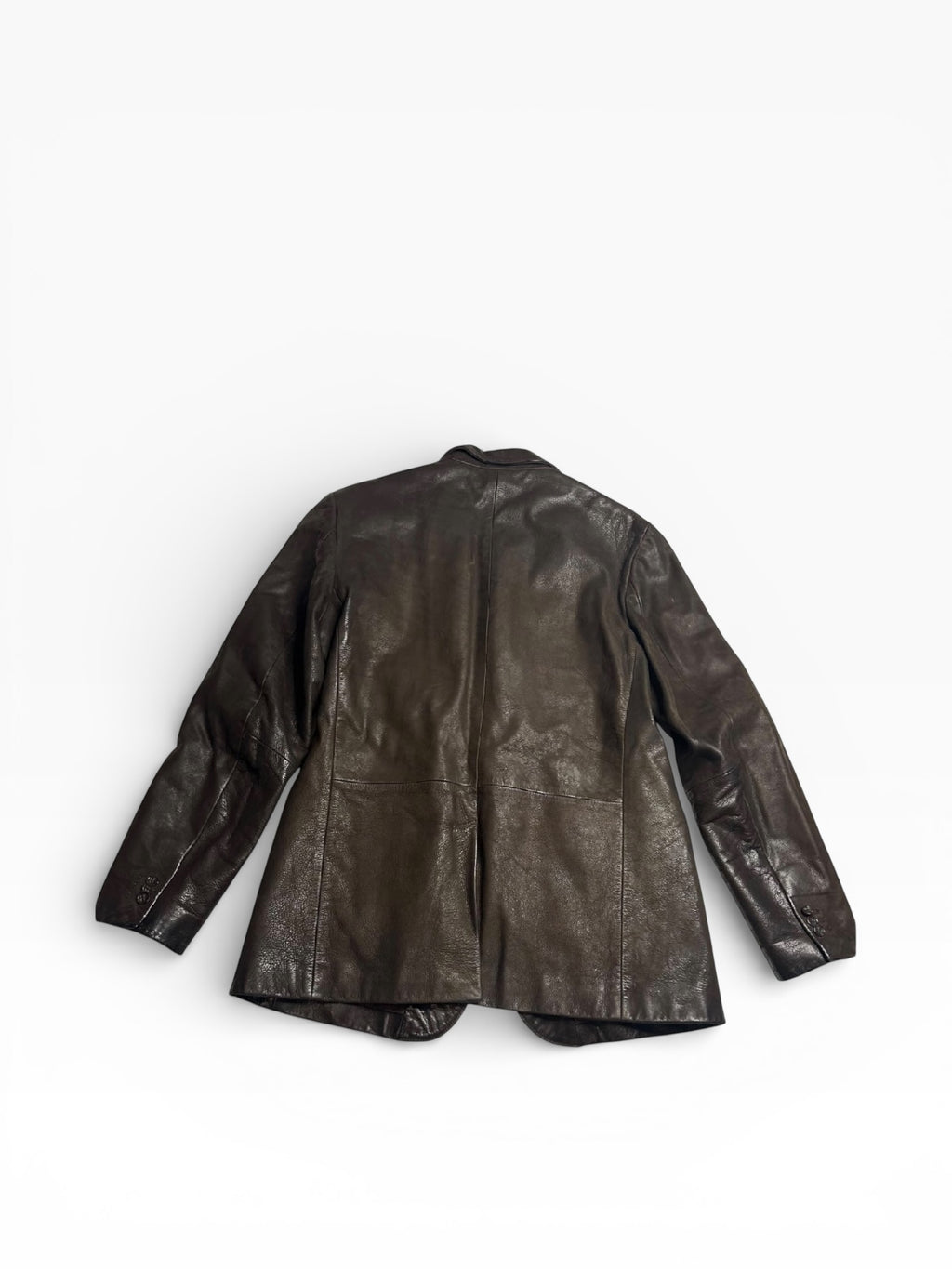 Banana Republic Chocolate Leather Blazer (Size 42)