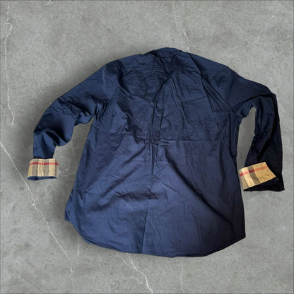 Burberry Brit Flip Cuff Navy Button Down (XL)