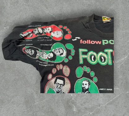90s Kacy World Colors "Follow Positive Footsteps" Graphic Tee (XL)