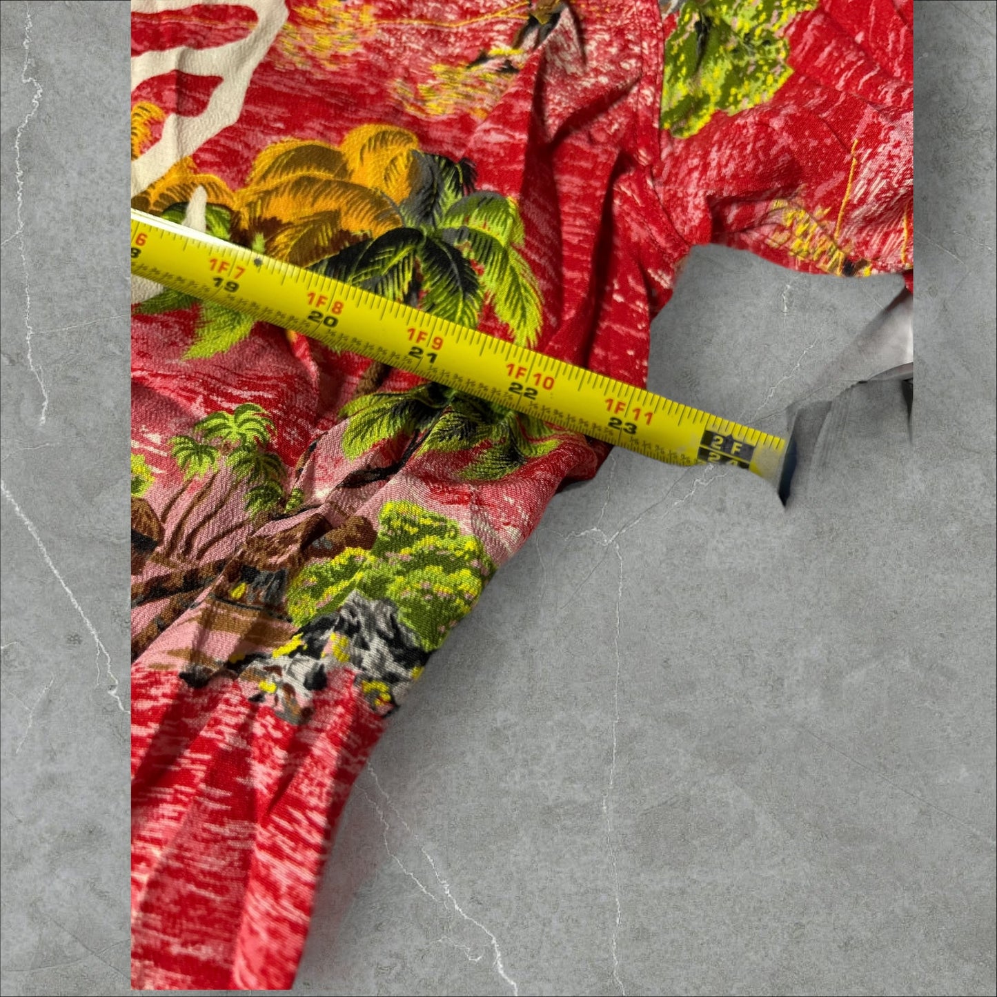 Kapital Rayon Kamehameha Bone Aloha Shirt(XXL)