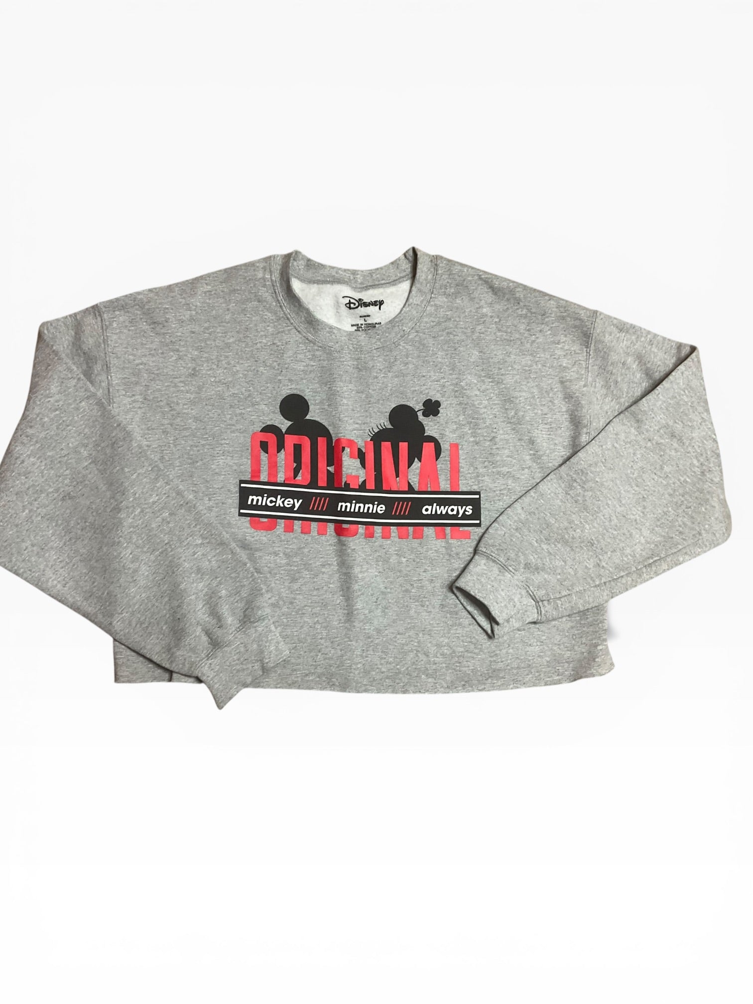 Disney Mickey and Minnie Crop Sweatshirt (L)