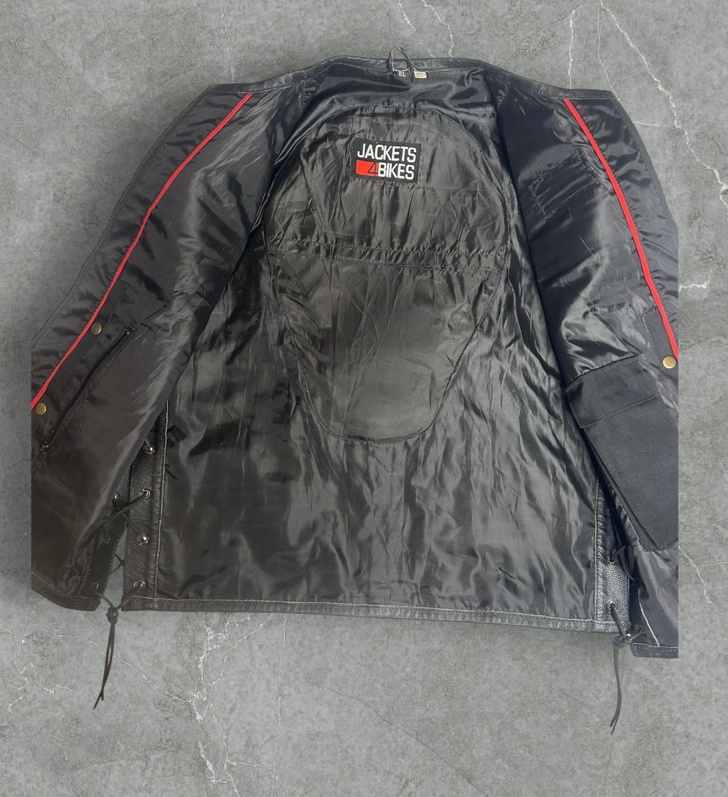 Jackets 4 Bikes Padded Motorcycle Leather Vest (XL)