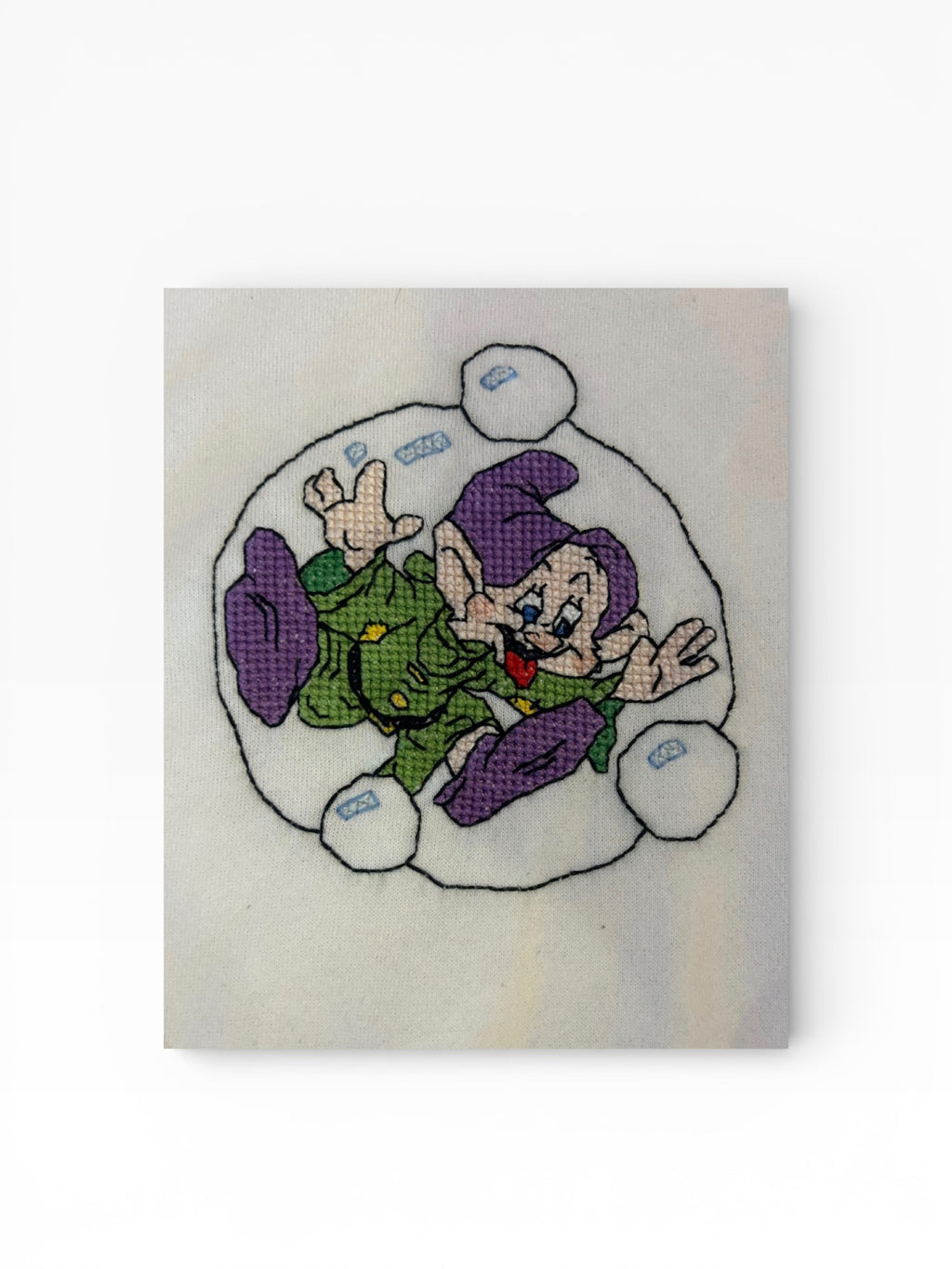 Embroidered Doopey Seven Dwarfs Crew Neck Pullover (XL)