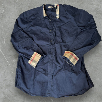 Burberry Brit Flip Cuff Navy Button Down (XL)