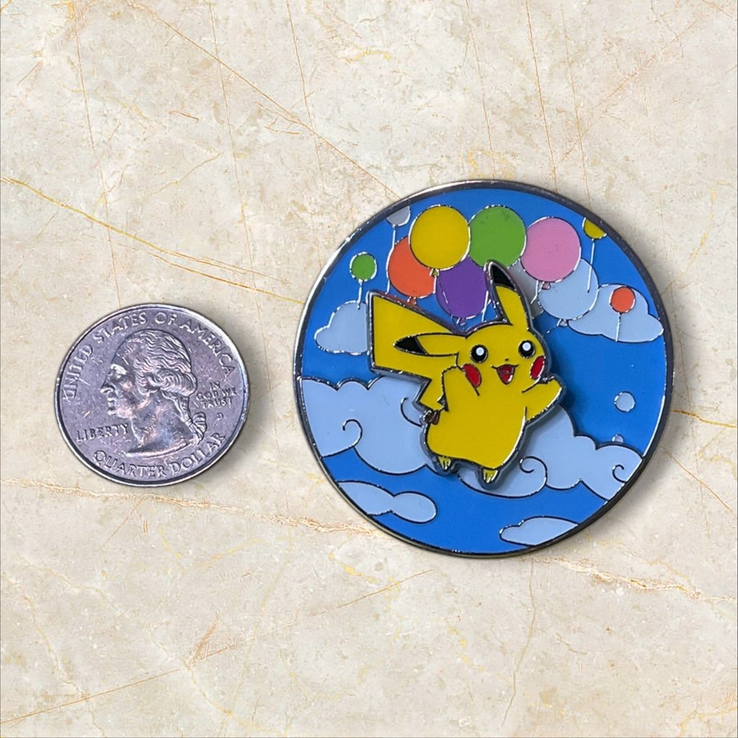 Pokemon Celebration Flying & Surfing 25th Anniversary Pin