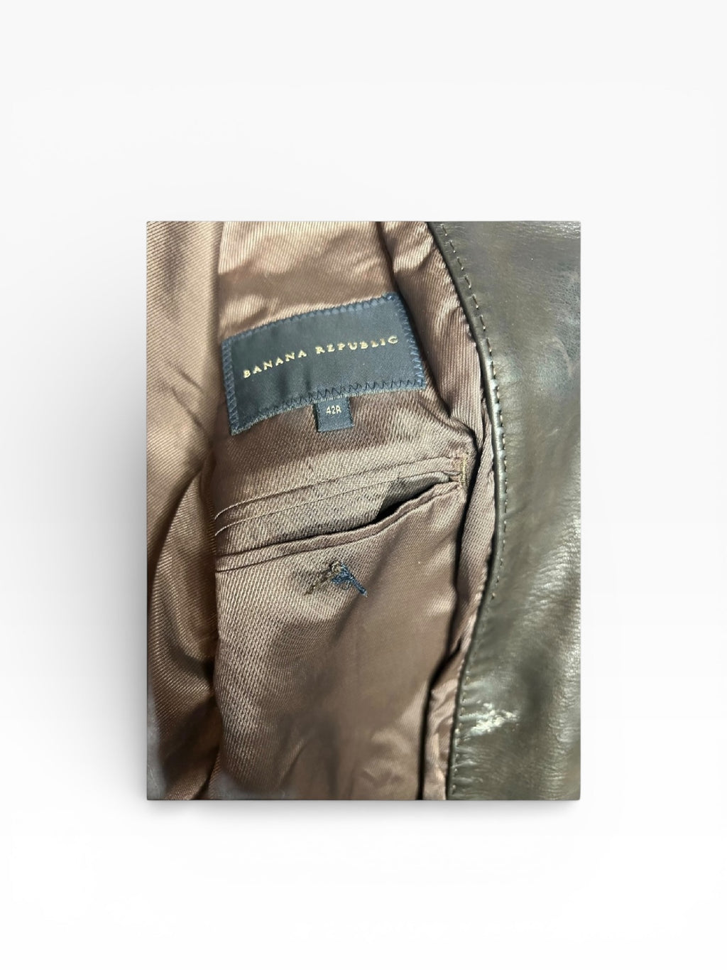 Banana Republic Chocolate Leather Blazer (Size 42)