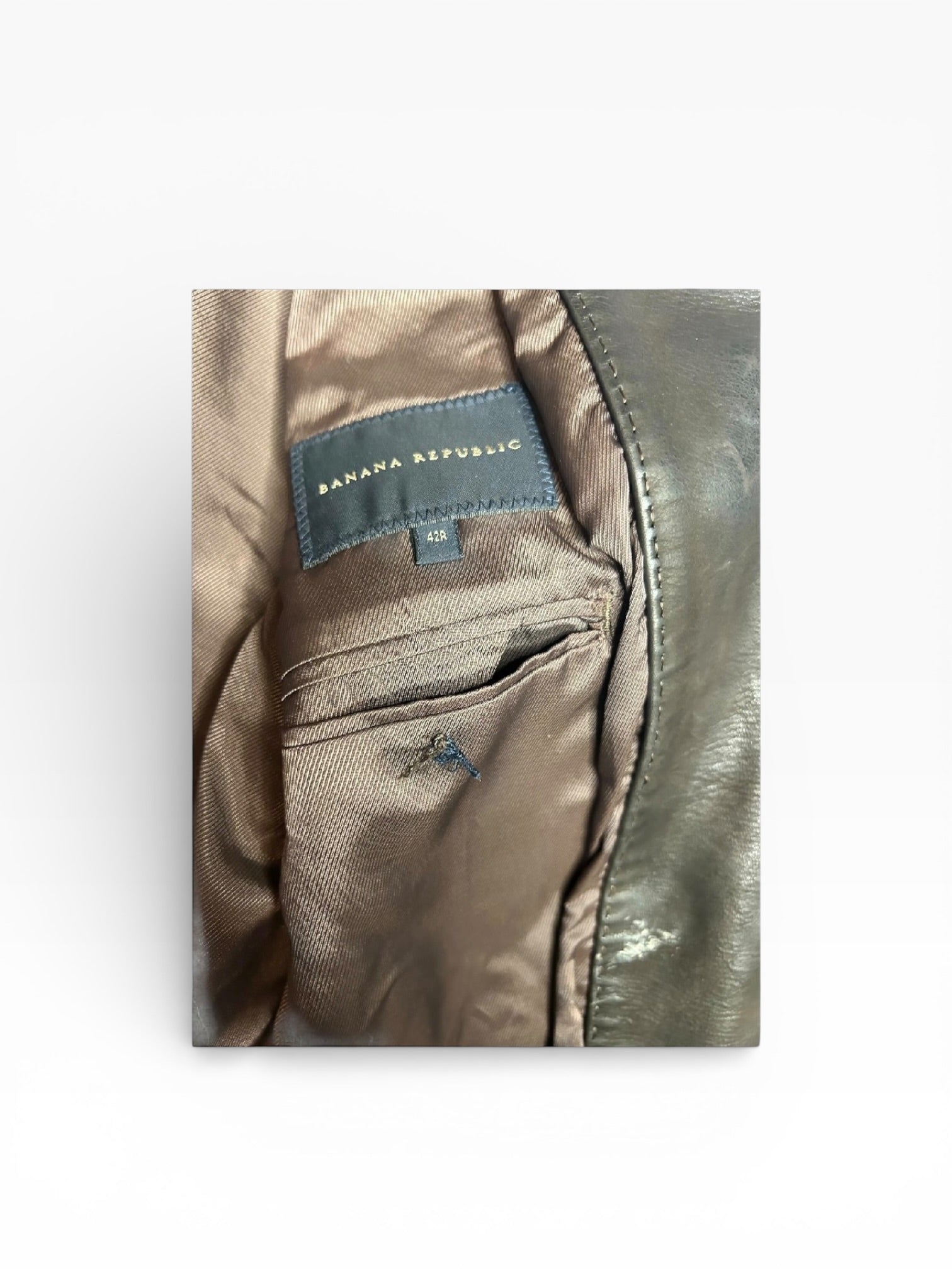Banana Republic Chocolate Leather Blazer (Size 42)