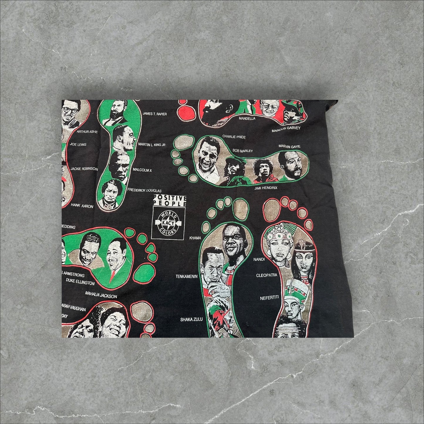 90s Kacy World Colors "Follow Positive Footsteps" Graphic Tee (XL)