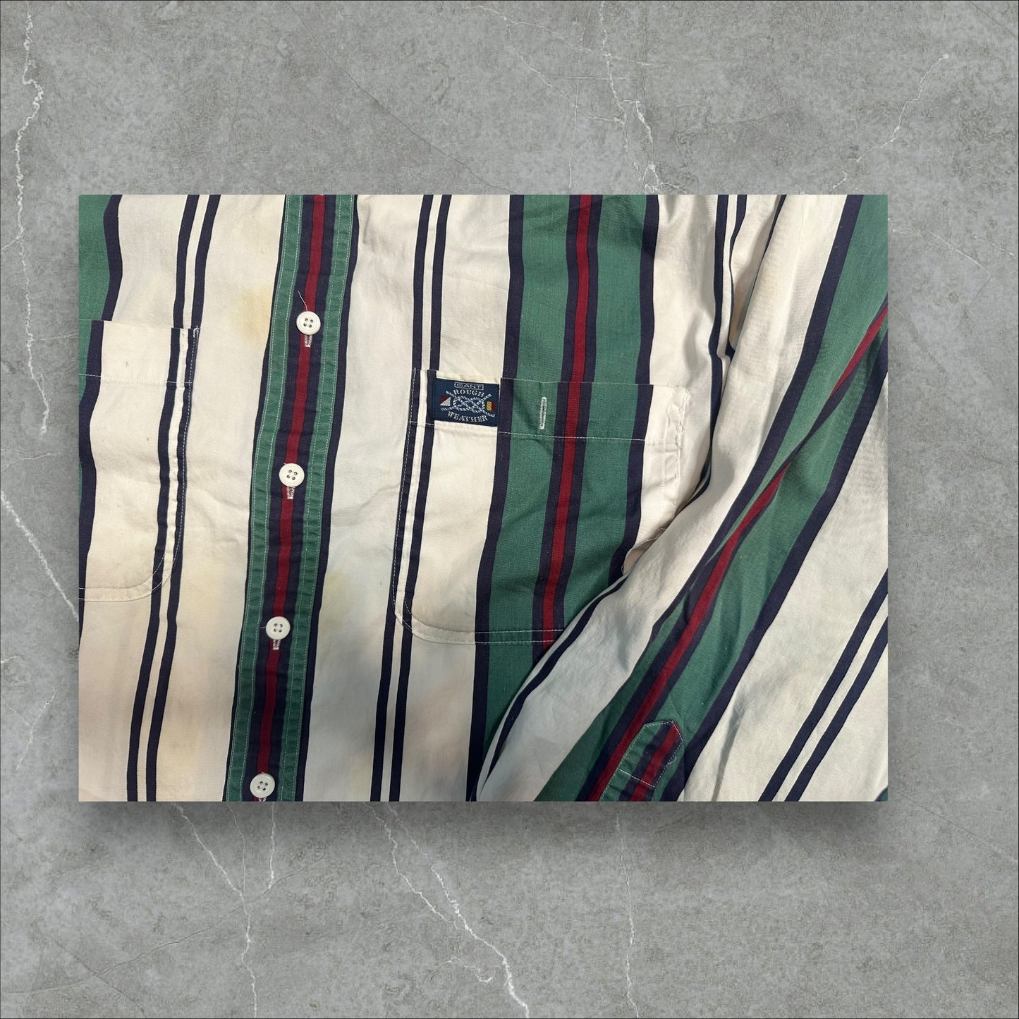 Gant ‘Rough Weather’ Striped Long Sleeve Button Down (XL)