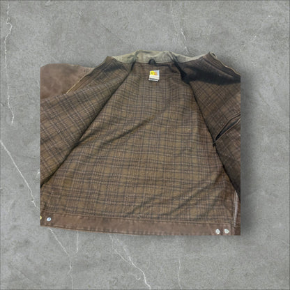 Carhartt Brown Flannel Lined Detroit Jacket (XL)
