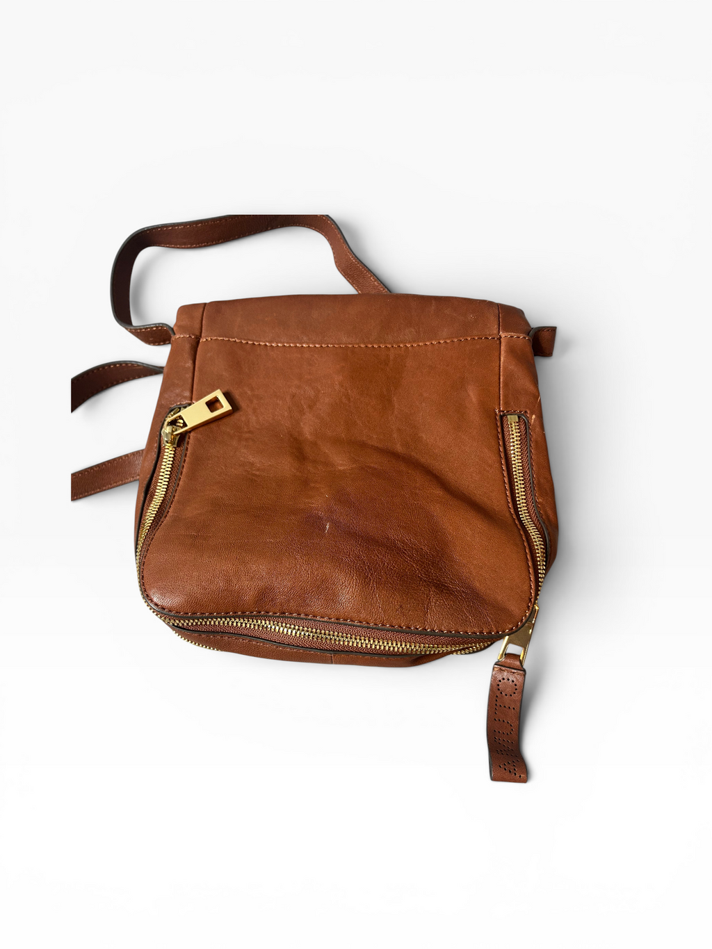 Vince Camuto Leather Crossbody with Zipper Detail