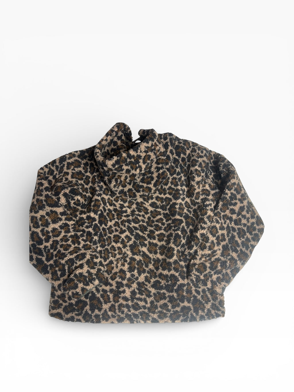 Urban Outfitters Leopard Sherpa Zip Up Jacket (M)