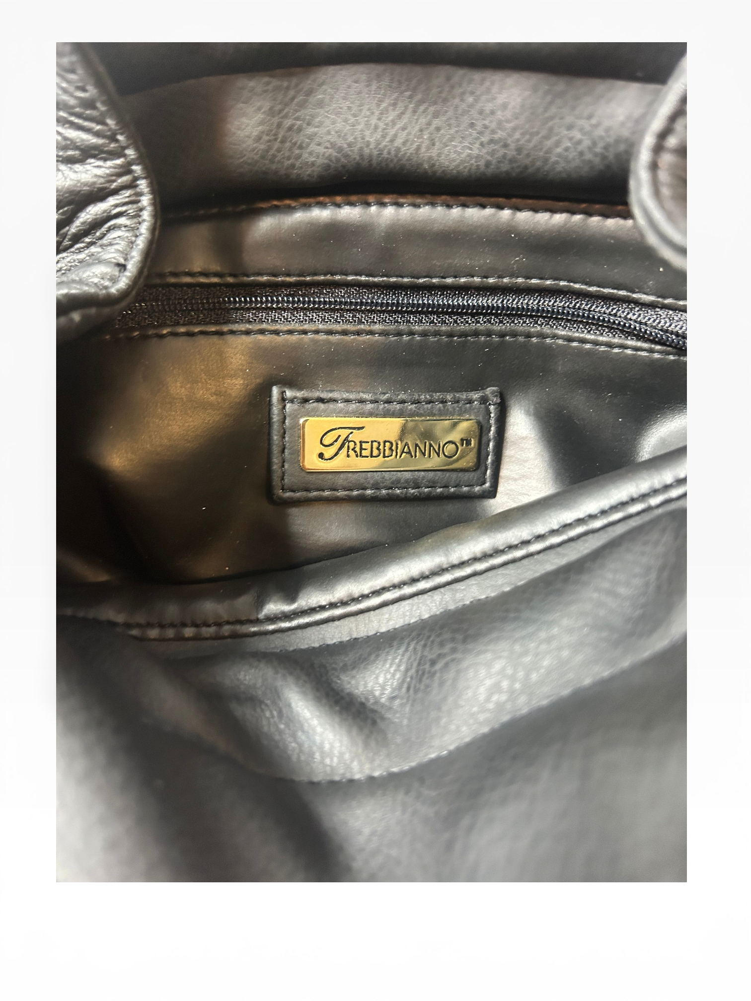 Vintage Tribbianno Black Leather Crossbody