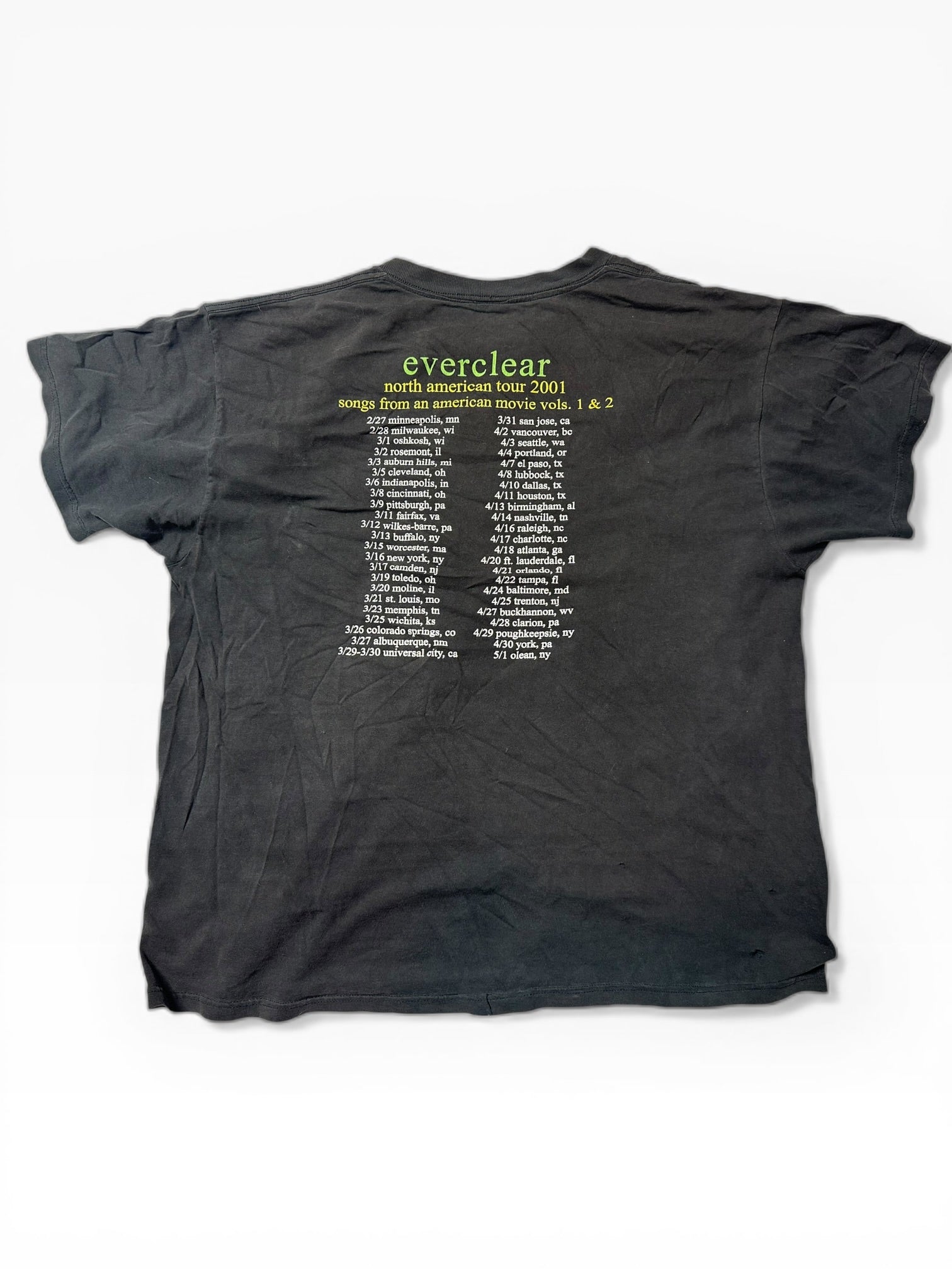 Everclear 2001 North American Tour Concert Tee (XL)