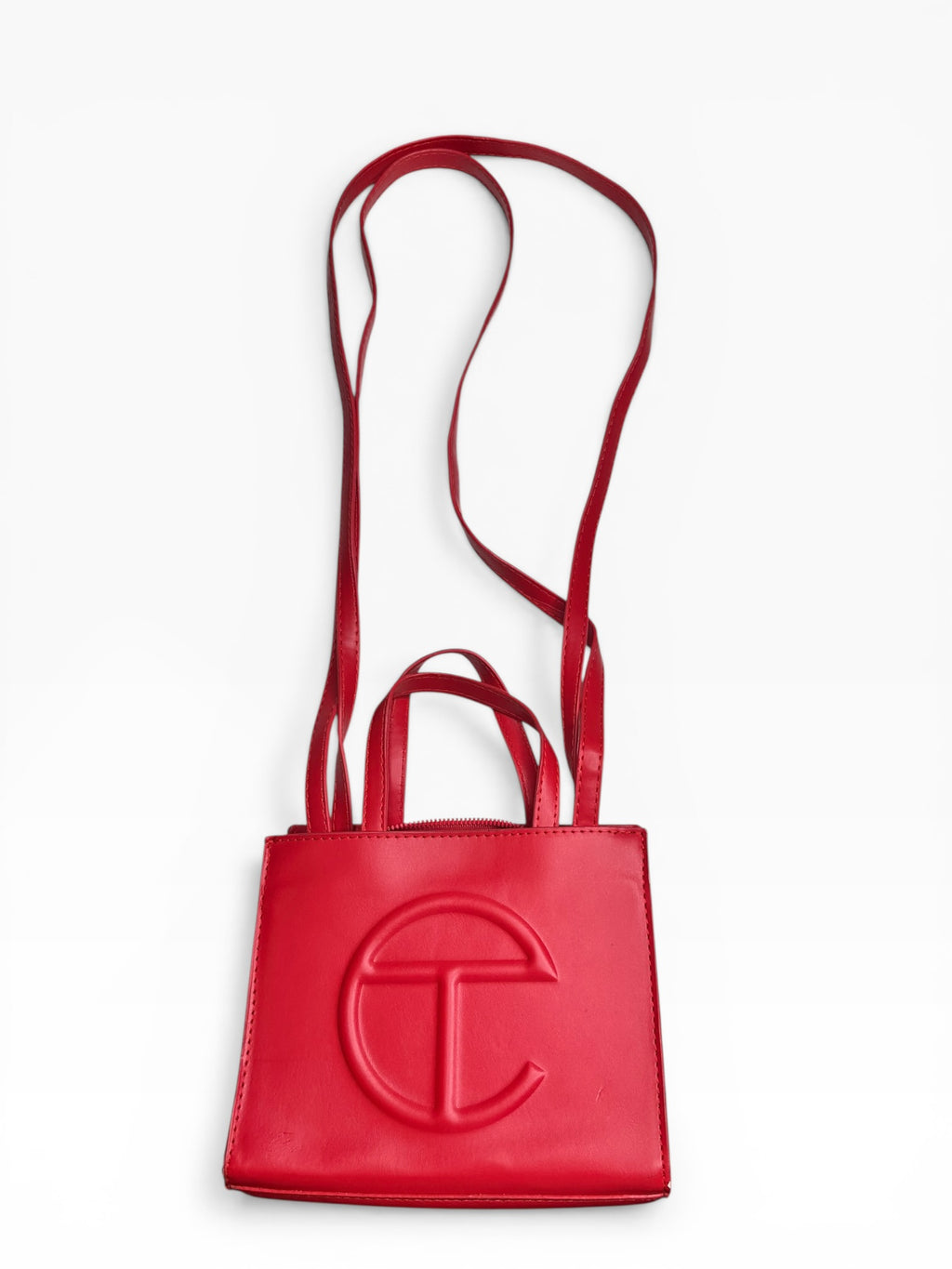 Small Red Telfar Shopping Bag