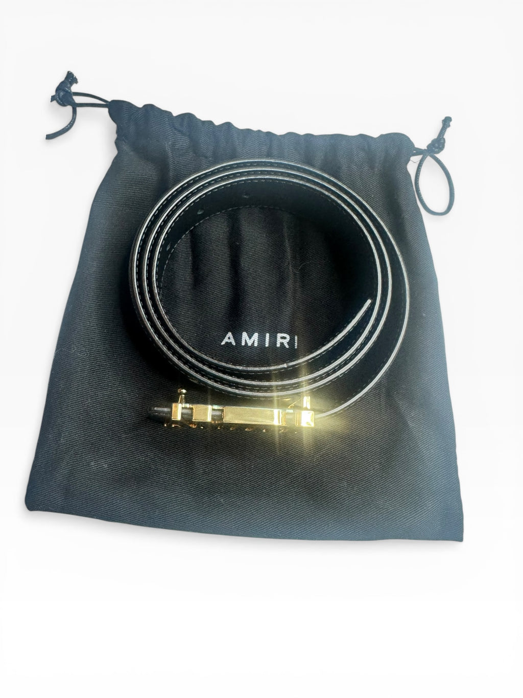 Amiri Belt & Wooden Hanger