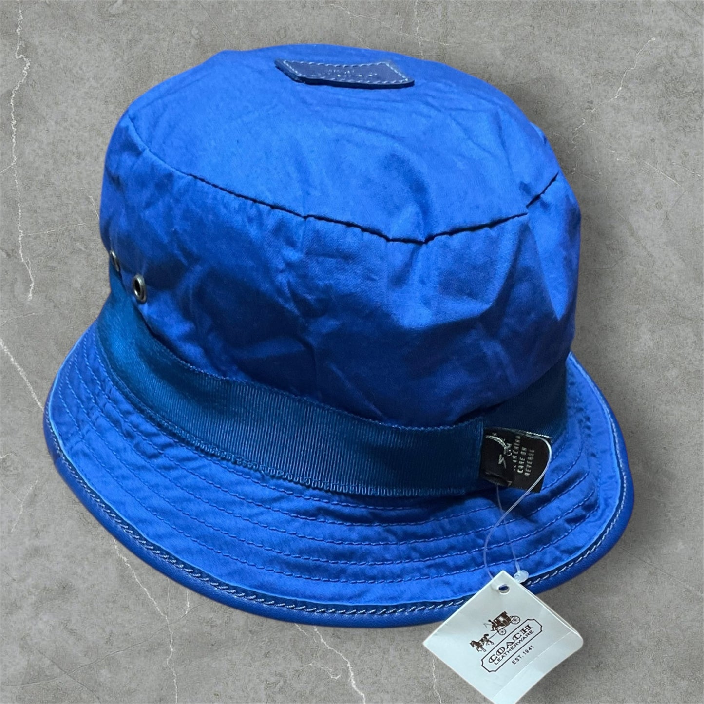 Coach Reversible Blue Bucket Hat