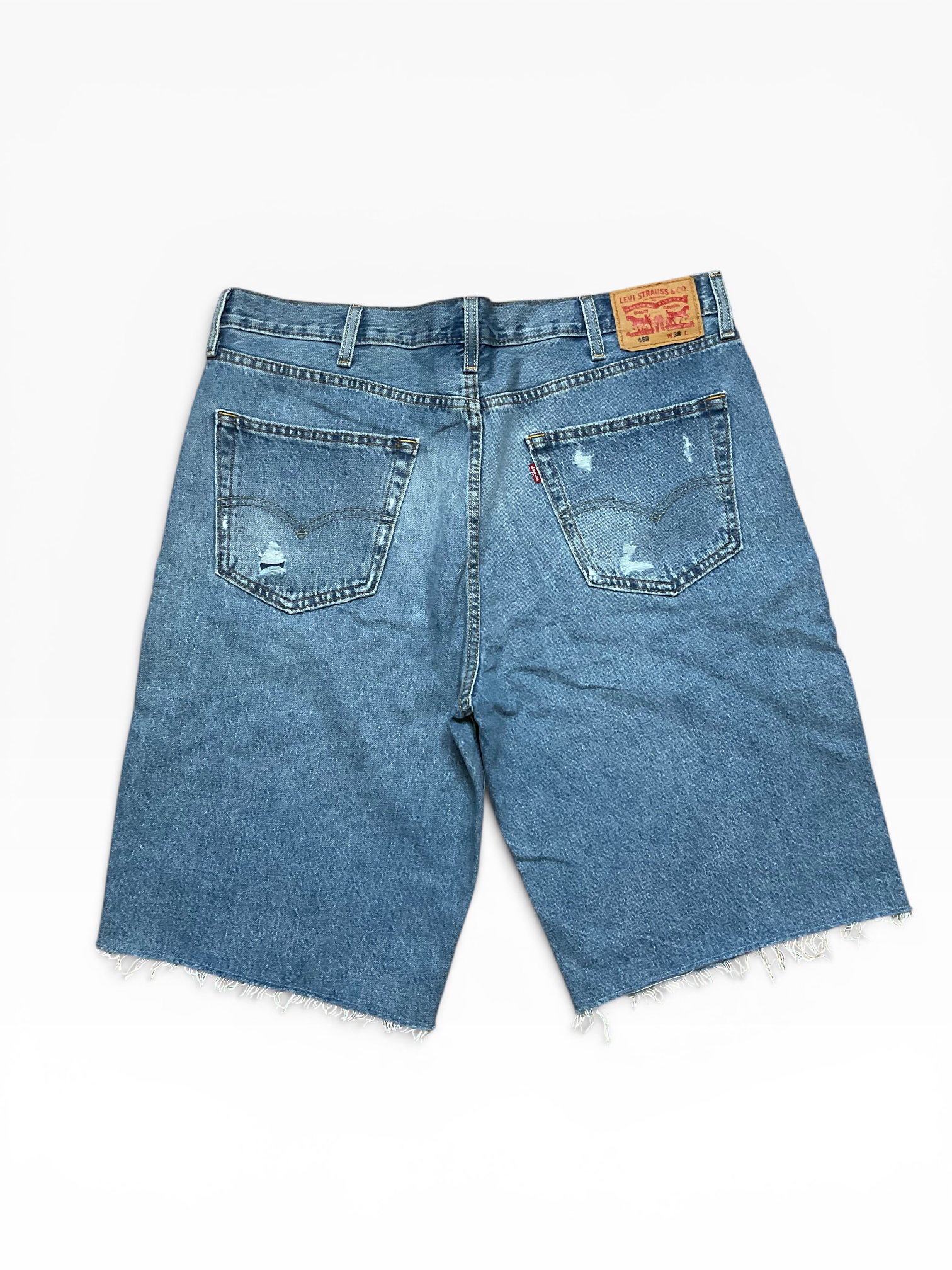 Levi 501 Distress Denim Cut off Shorts (38)