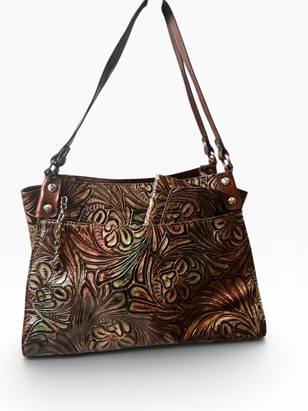 Patricia Nash Metallic Tobacco Fields Romina Bag