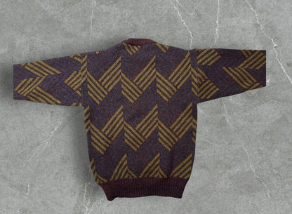 Alan Flusser 100% Wool Geometric Sweater (M)