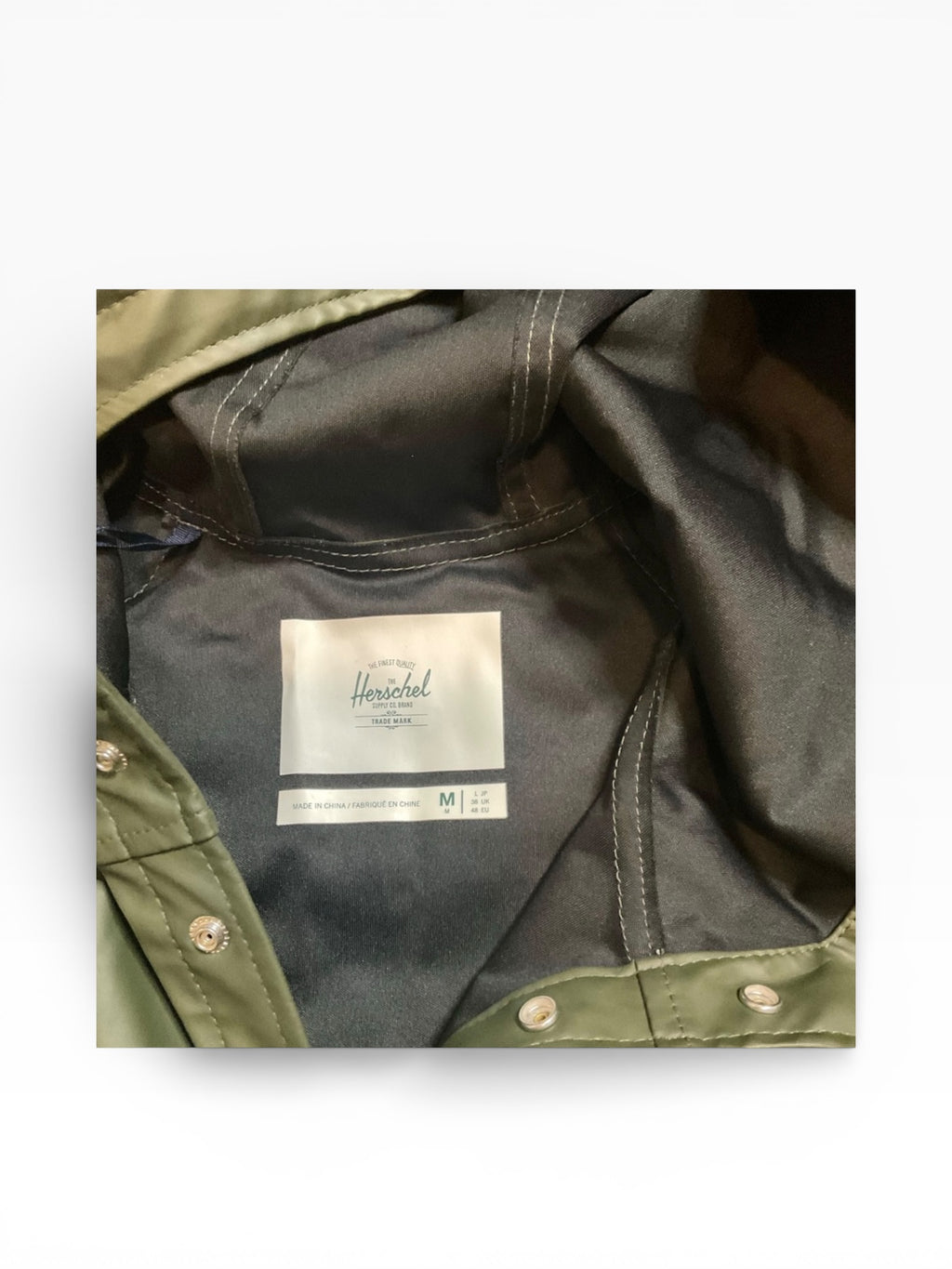 Herschel Supply Co. Classic Olive Mallard Rain Coat (M)
