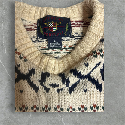 American Portrait Vintage Cotton Sweater (L)