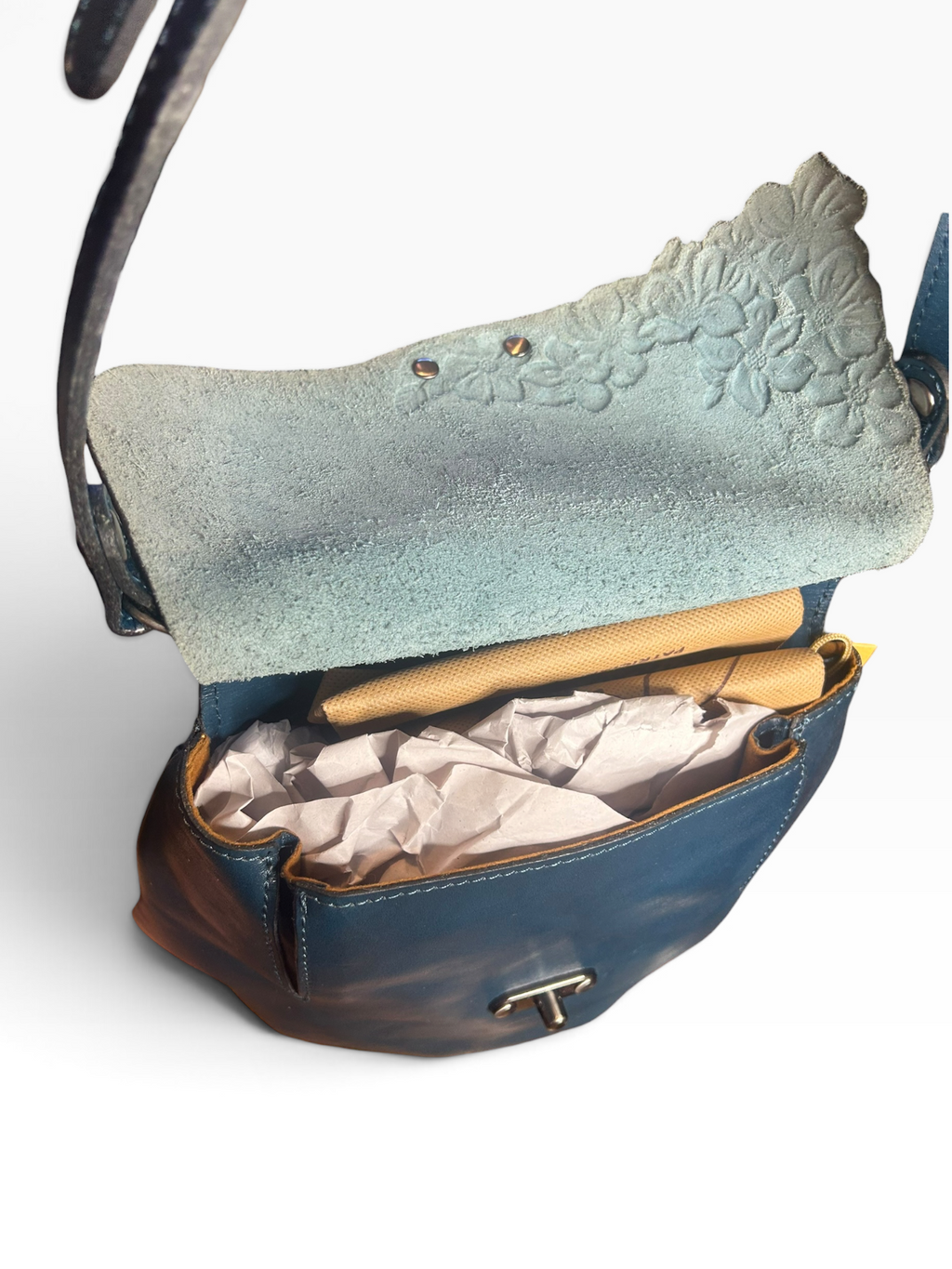 Patricia Nash Teal Leather Crossbody