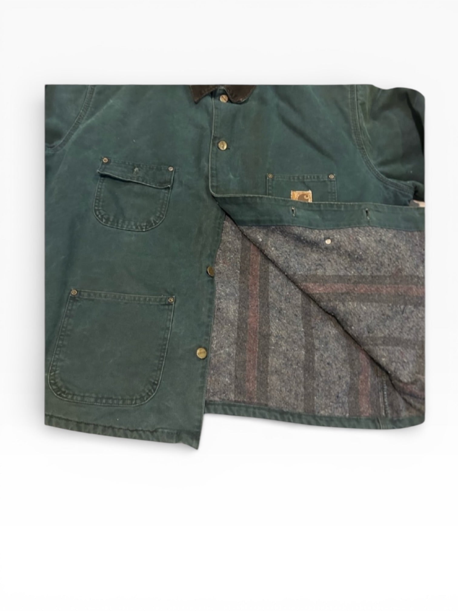 Carhartt Green Blanket Lined Chore Jacket (XXL)