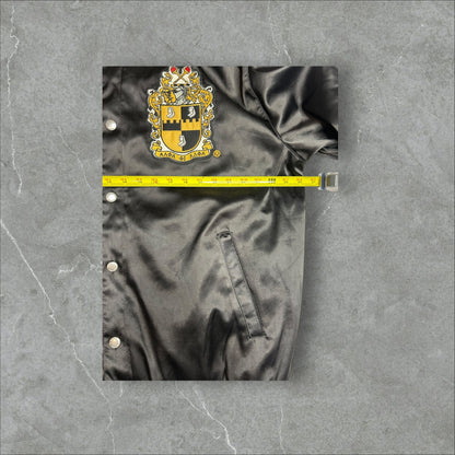 Men of Black and Gold Satin Jacket (XXL)