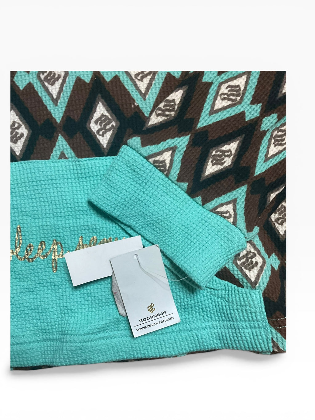 Vintage y2k Rocawesr Thermal Hoodie (women's XL)