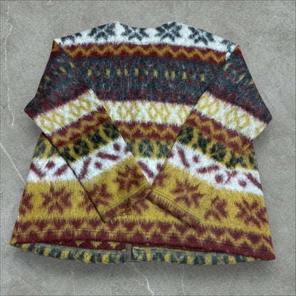 Engineered Garments Fair Isle Mohair Button Cardigan (L)