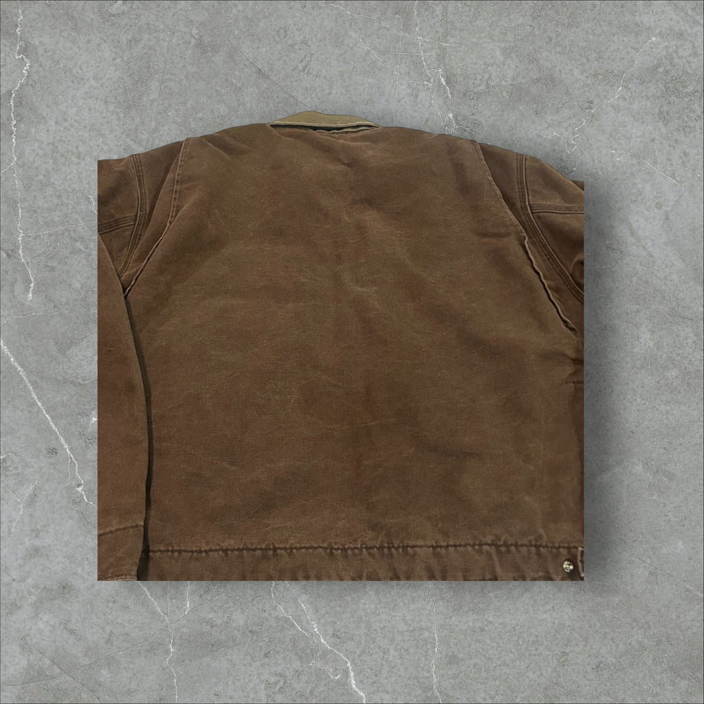 Carhartt Brown Flannel Lined Detroit Jacket (XL)
