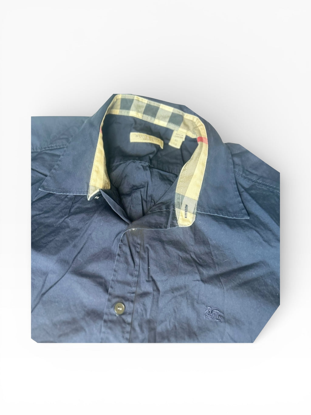 Burberry Brit Flip Cuff Navy Button Down (XL)