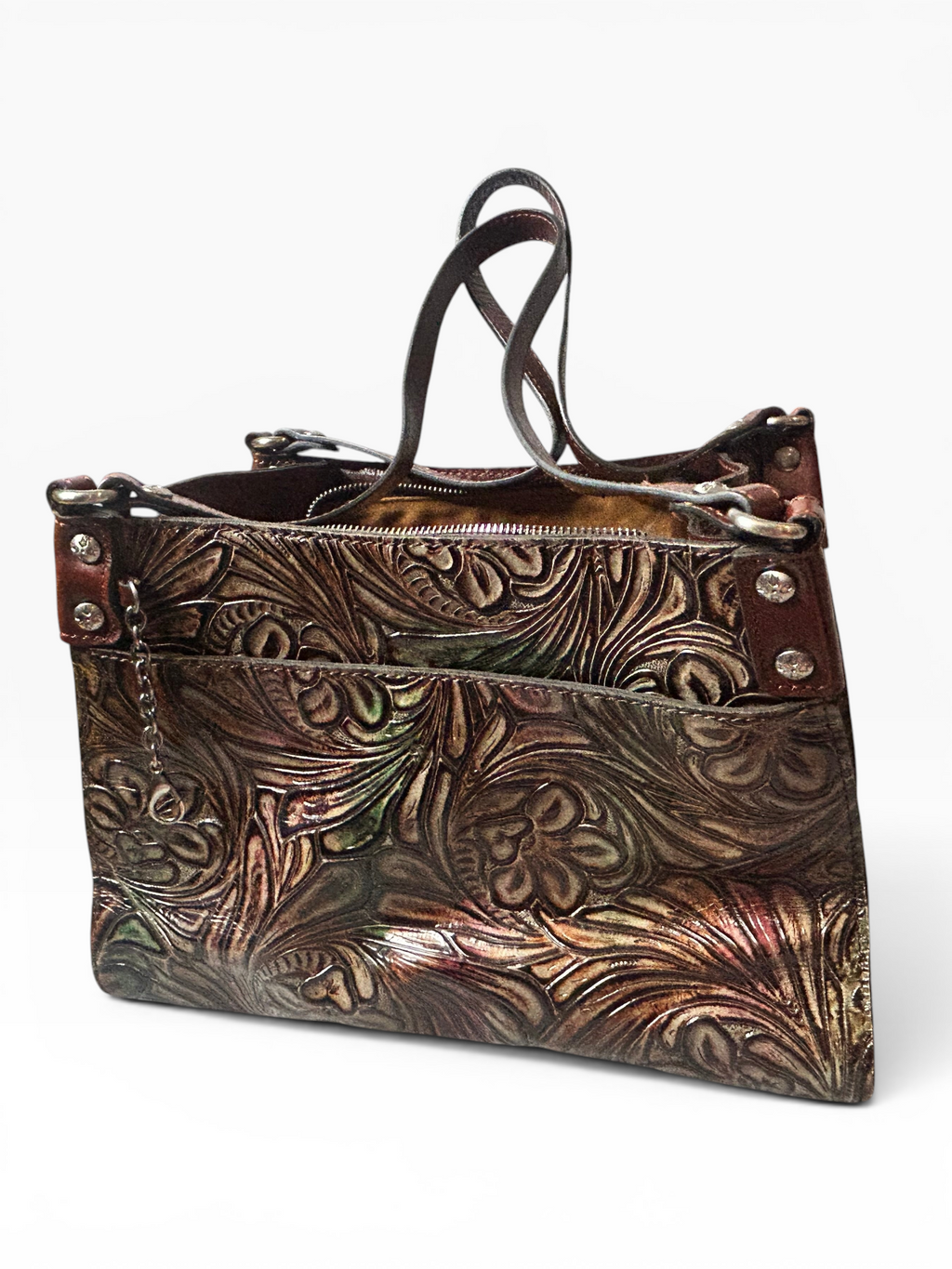 Patricia Nash Metallic Tobacco Fields Romina Bag