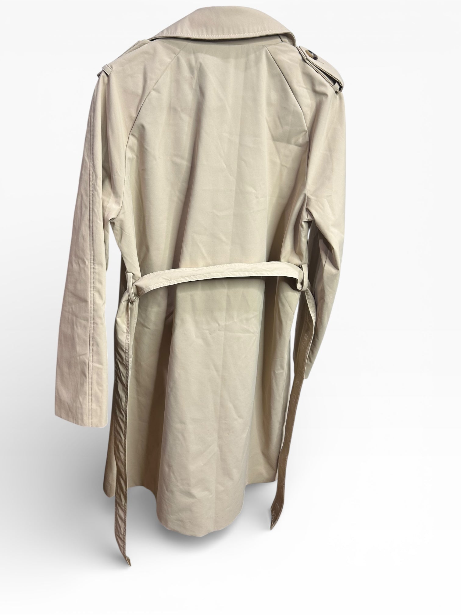 Guess Beige Double-Breasted Trench Coat ( L)