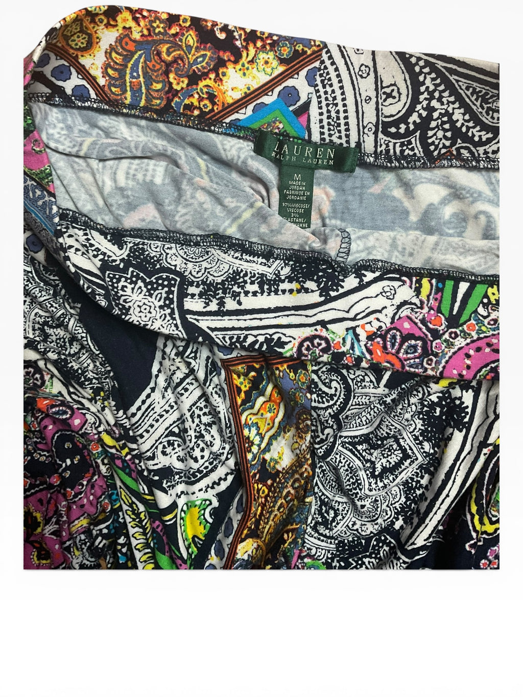 Lauren Ralph Lauren Paisley Wide Leg Pants (M)