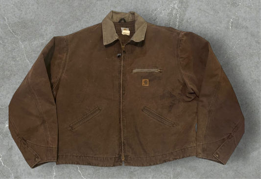 Carhartt Brown Flannel Lined Detroit Jacket (XL)