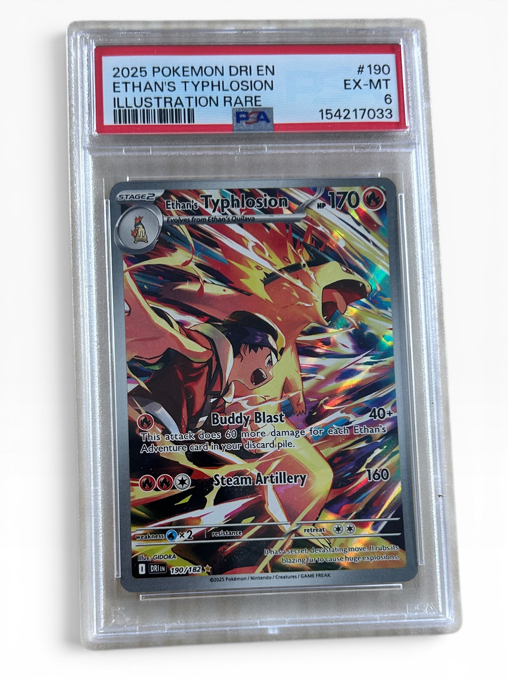 Pokémon-Ethan's Typhlosion Illustration Rare #190 PSA 6