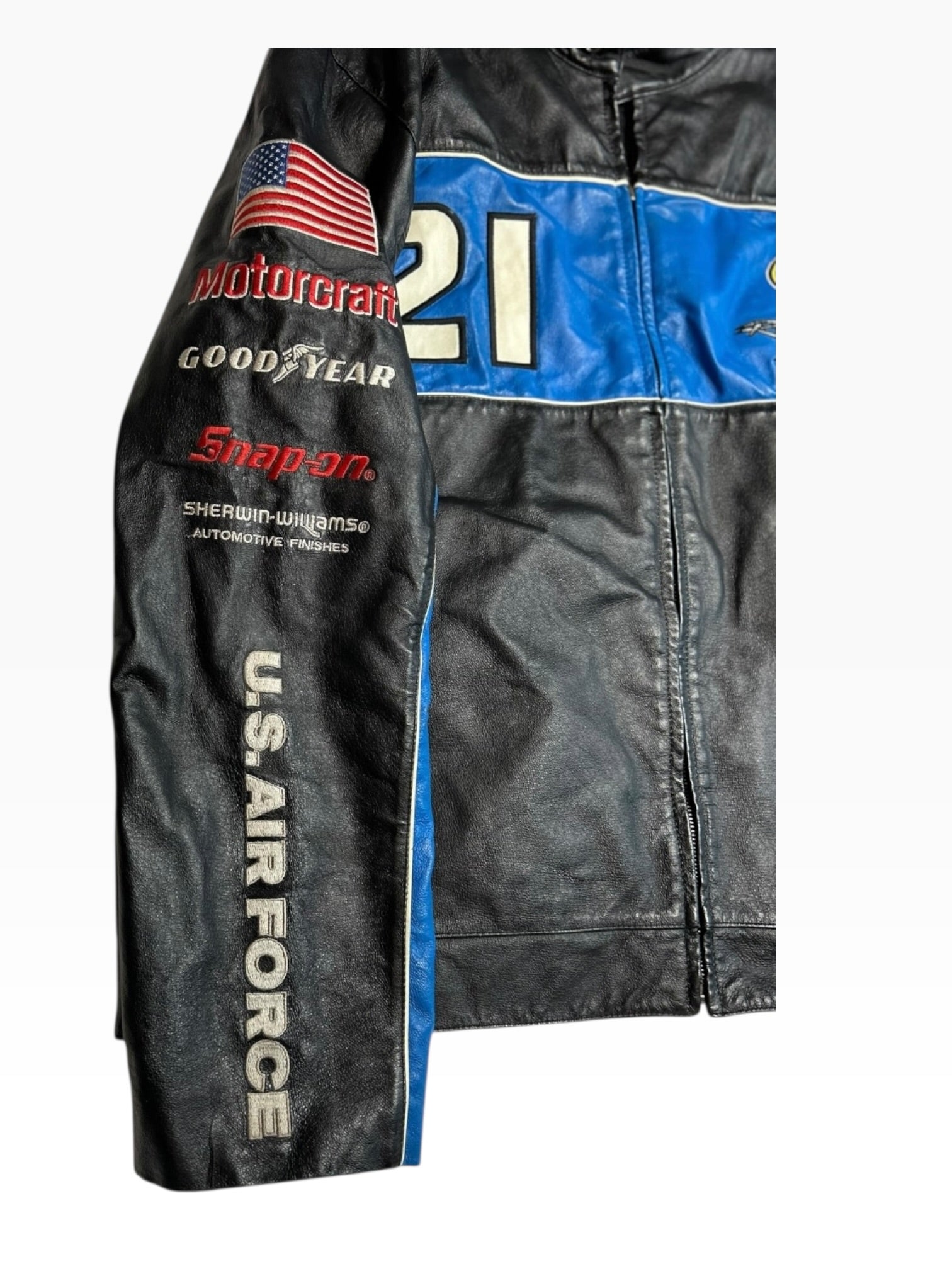 Vintage Ricky Rudd NASCAR JH Leather Jacket (2XL)