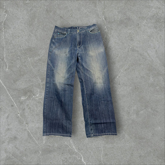 Enyce Baggy Embroidered patchwork Denim Jeans(38)