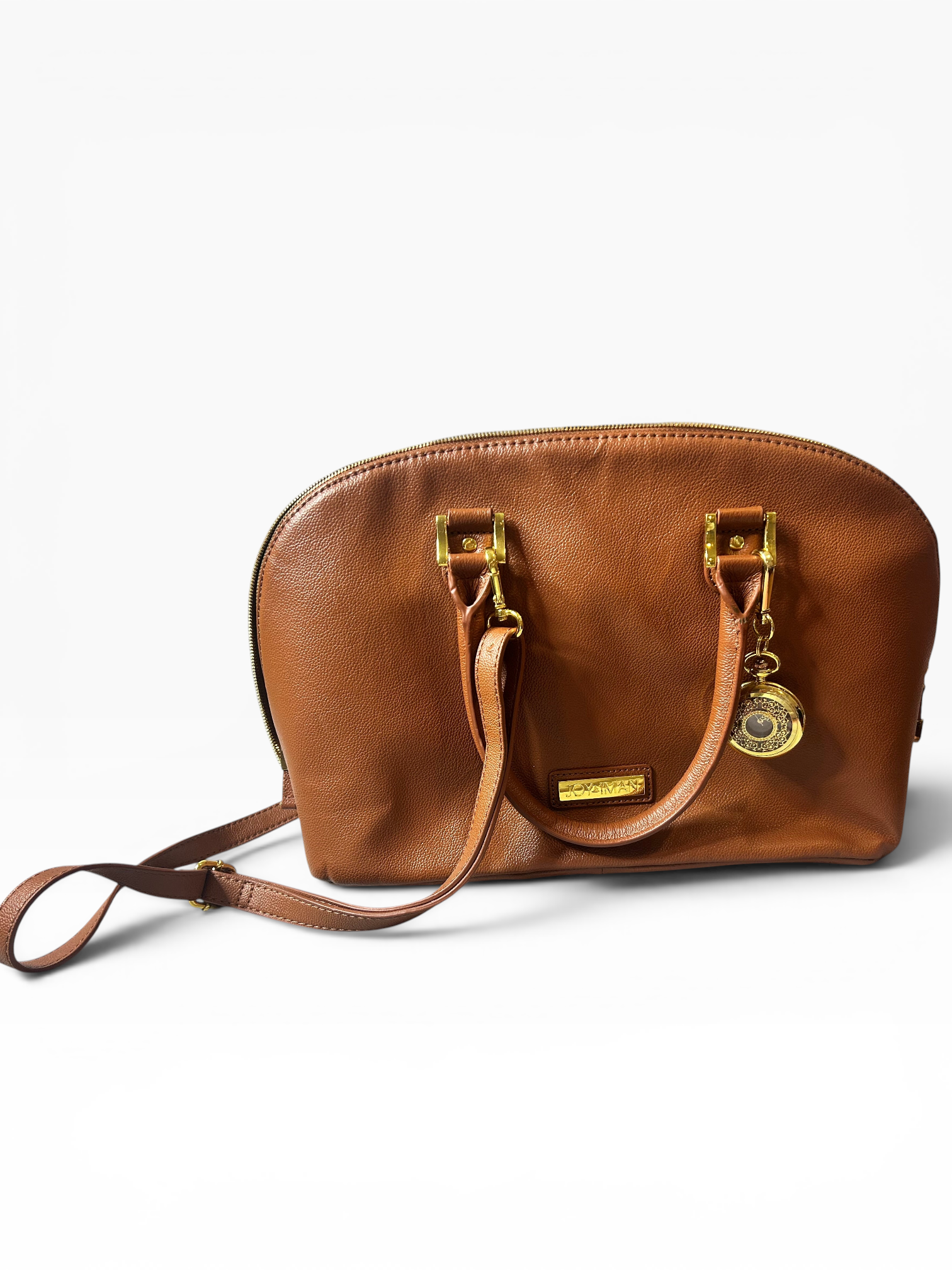 Joy & Iman Leather Satchel Organizer Shoulder Bag