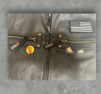 Jackets 4 Bikes Padded Motorcycle Leather Vest (XL)