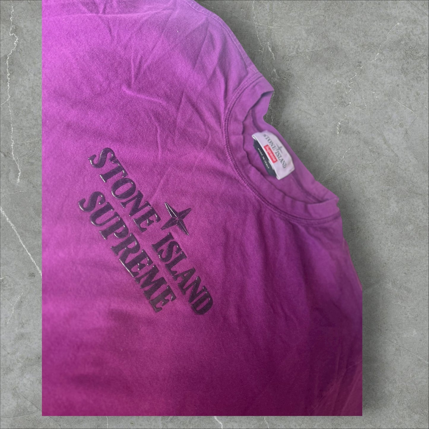 Supreme X Stone Island Purple Tee (M)