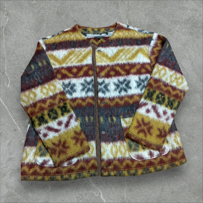 Engineered Garments Fair Isle Mohair Button Cardigan (L)