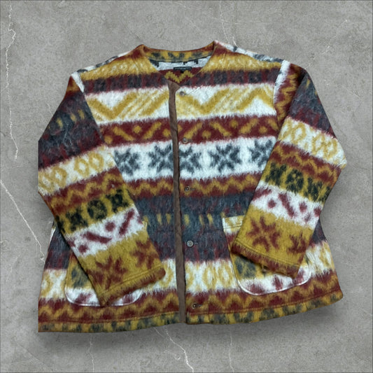 Engineered Garments Fair Isle Mohair Button Cardigan (L)